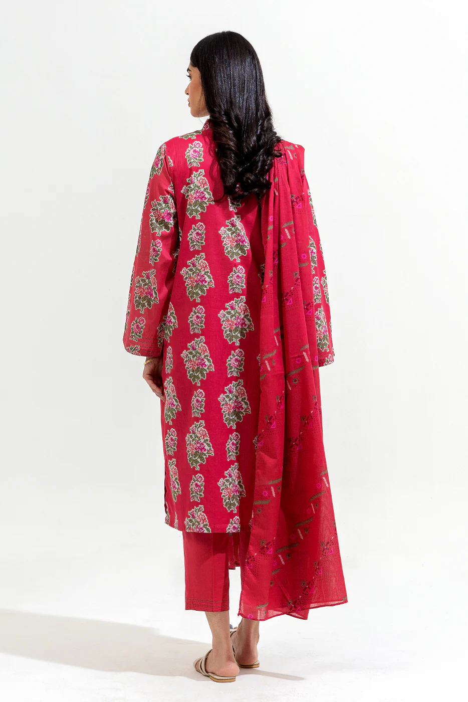 3 PIECE PRINTED LAWN SUIT (PRET) - Image 5