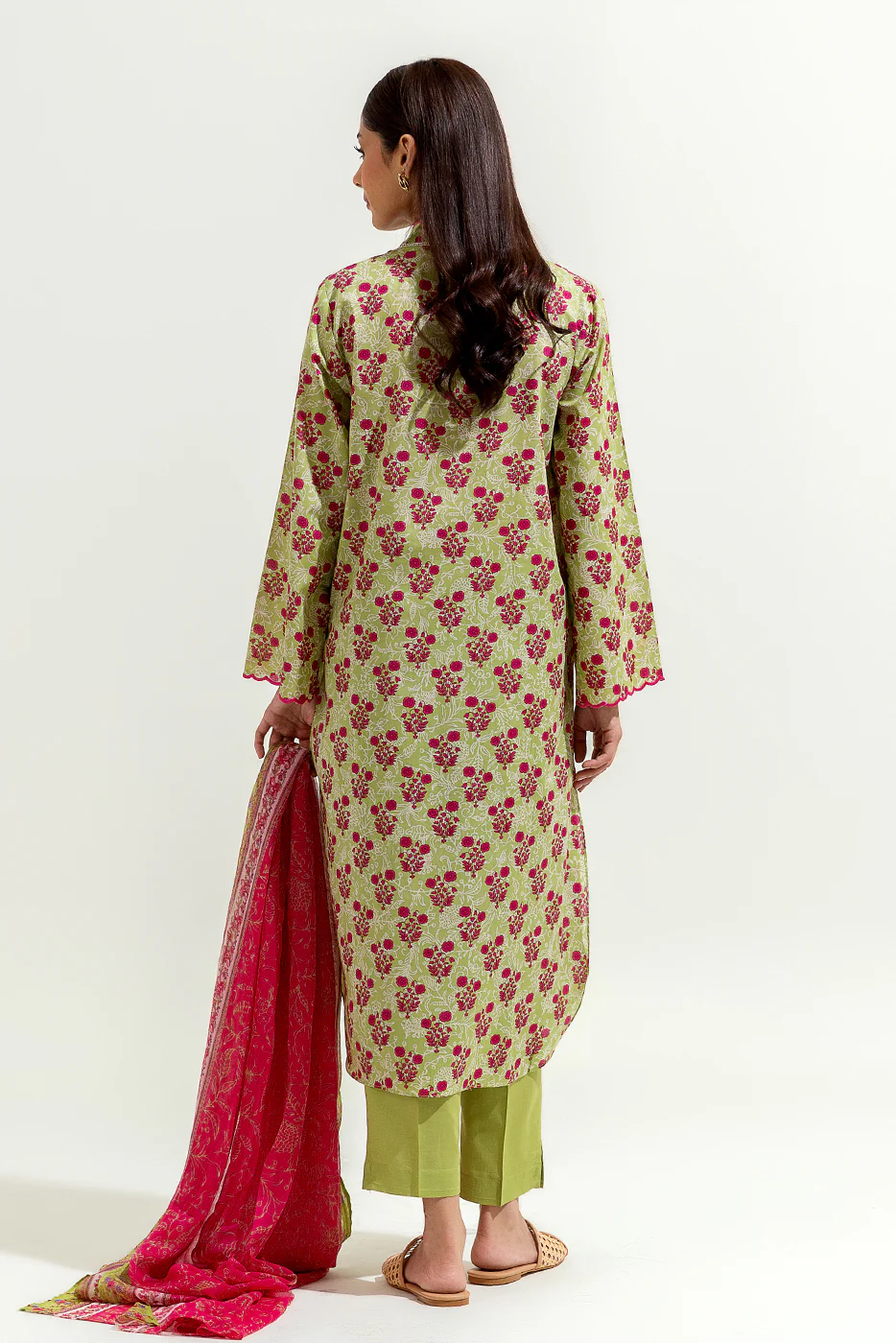3 PIECE PRINTED LAWN SUIT (PRET) - Image 4