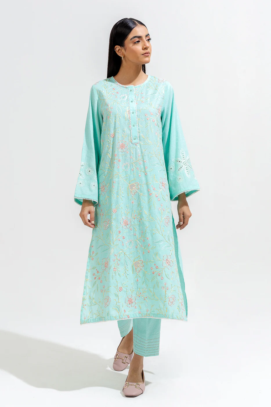 2 PIECE EMBROIDERED KARANDI SUIT (PRET) - Image 2