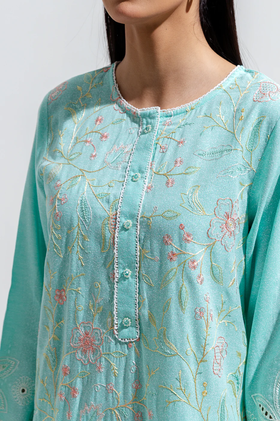 2 PIECE EMBROIDERED KARANDI SUIT (PRET) - Image 4