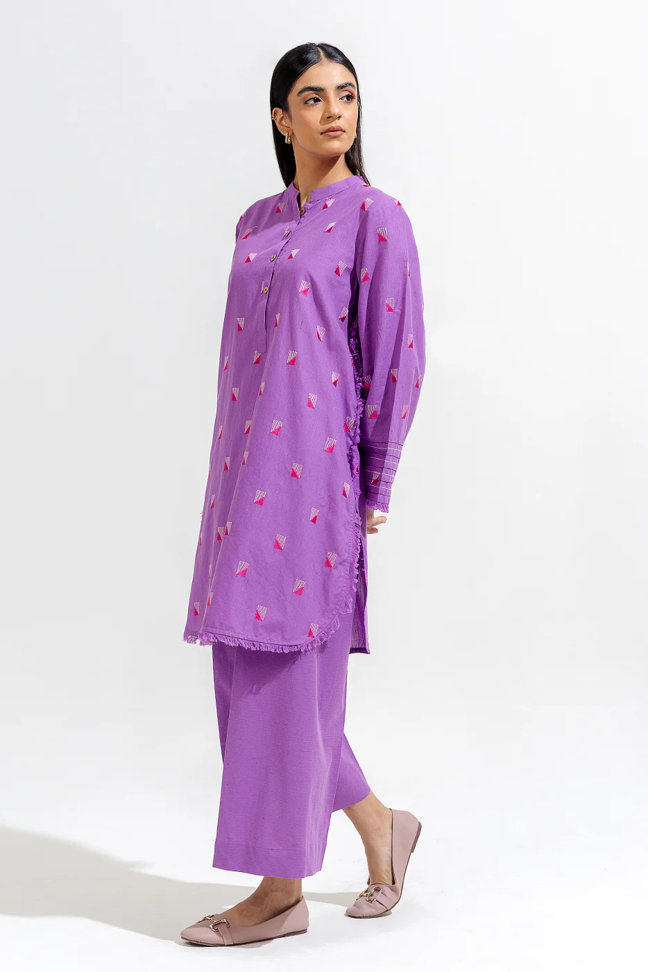 2 PIECE EMBROIDERED MULTI NAPS SUIT (PRET) - Image 2