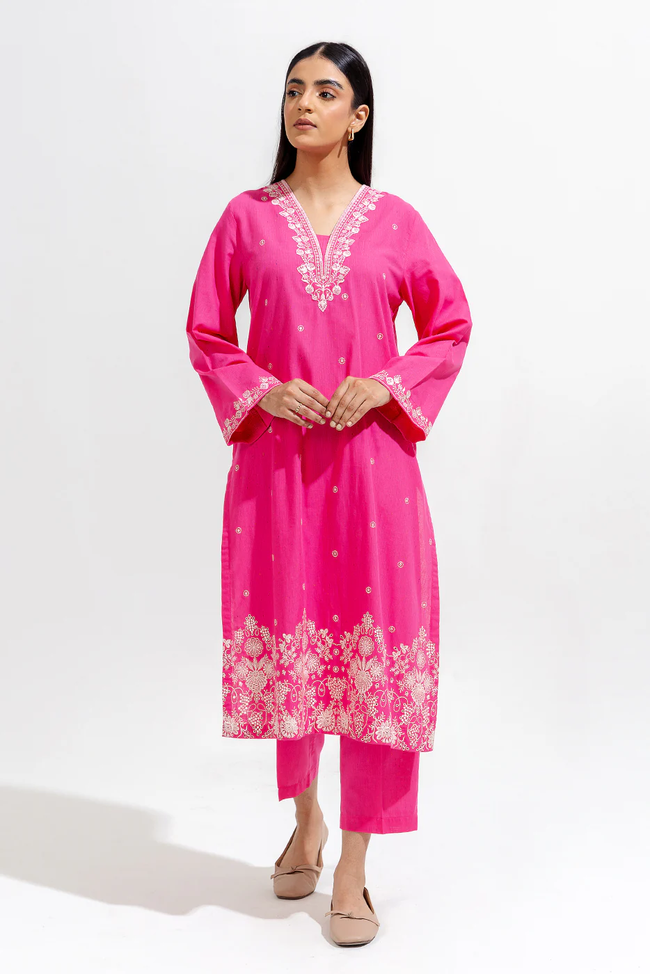 2 PIECE EMBROIDERED MULTI NAPS SUIT (PRET) - Image 2