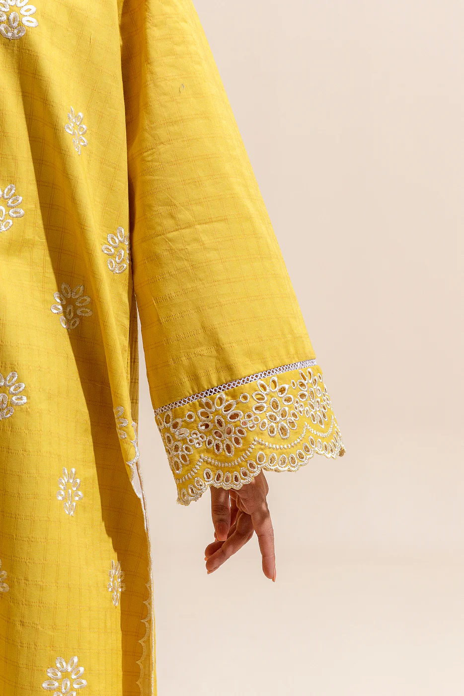 1 PIECE EMBROIDERED MISSURI  SHIRT-AMBER RADIANCE (UNSTITCHED) - Image 5