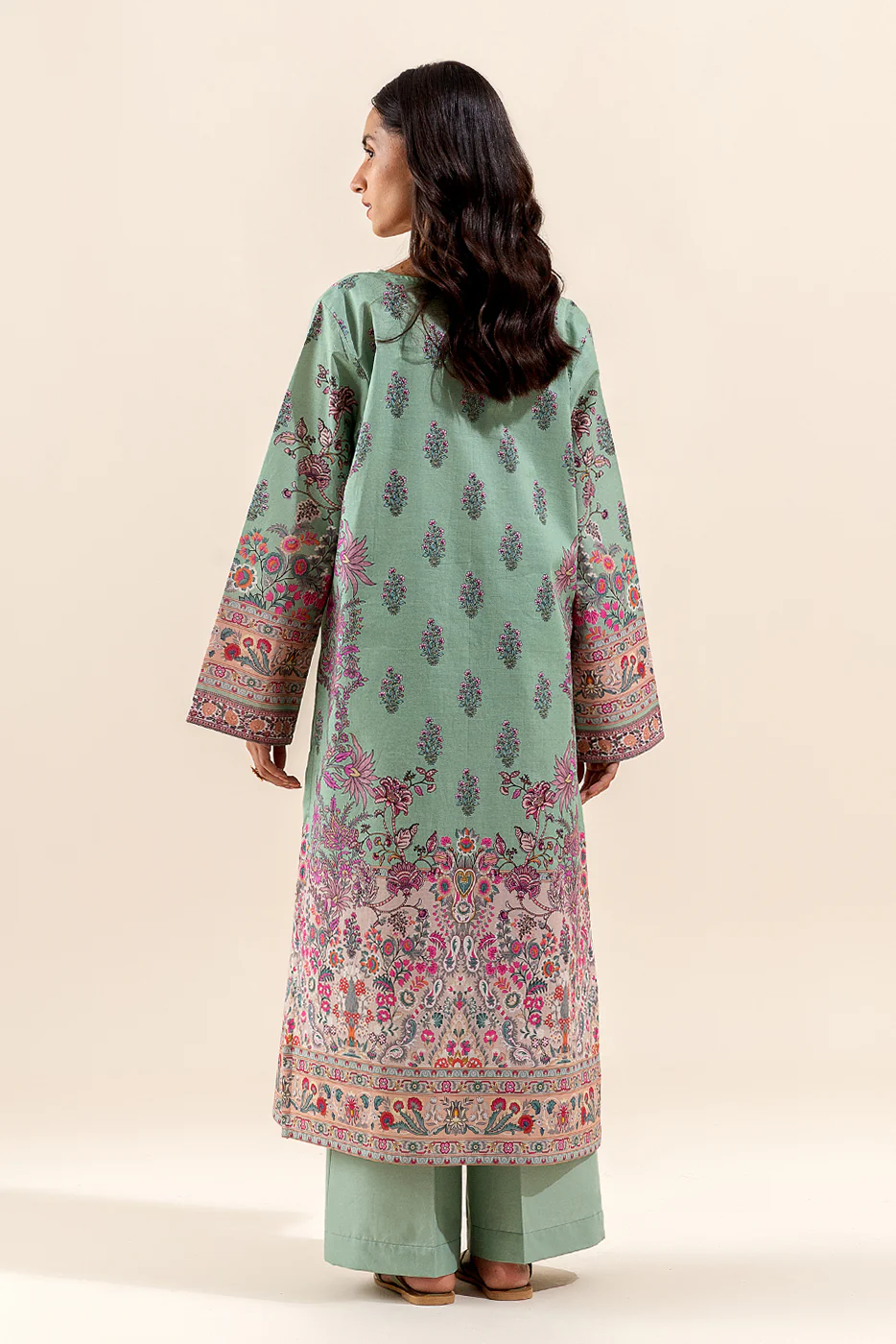 2 PIECE EMBROIDERED LAWN SUIT-TROPICAL TIDE (UNSTITCHED) - Image 3
