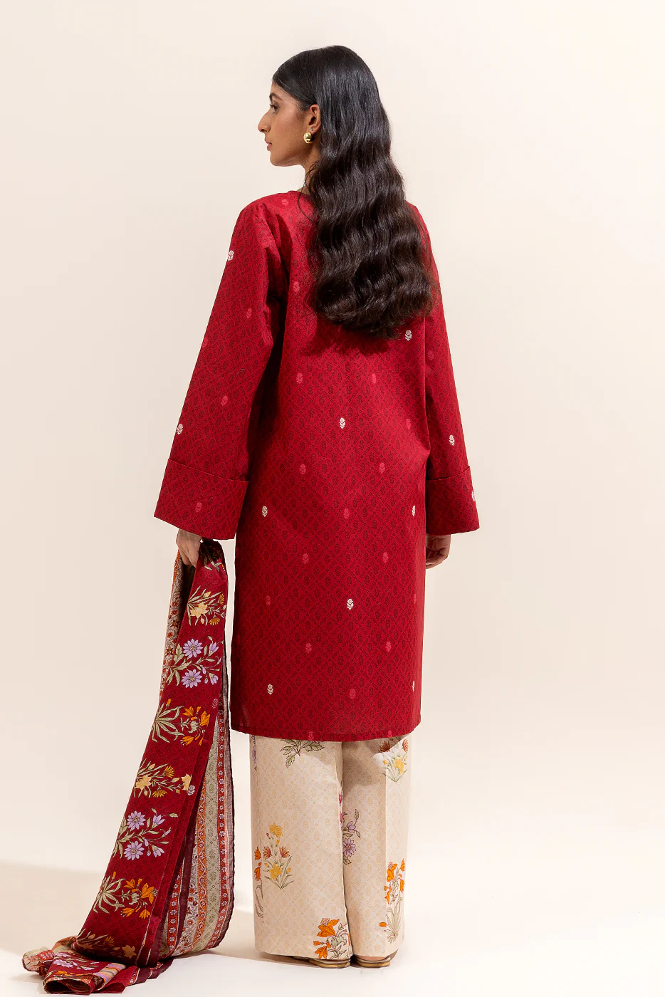3 PIECE PRINTED LAWN SUIT-CRIMSON AURA (UNSTITCHED) - Image 4