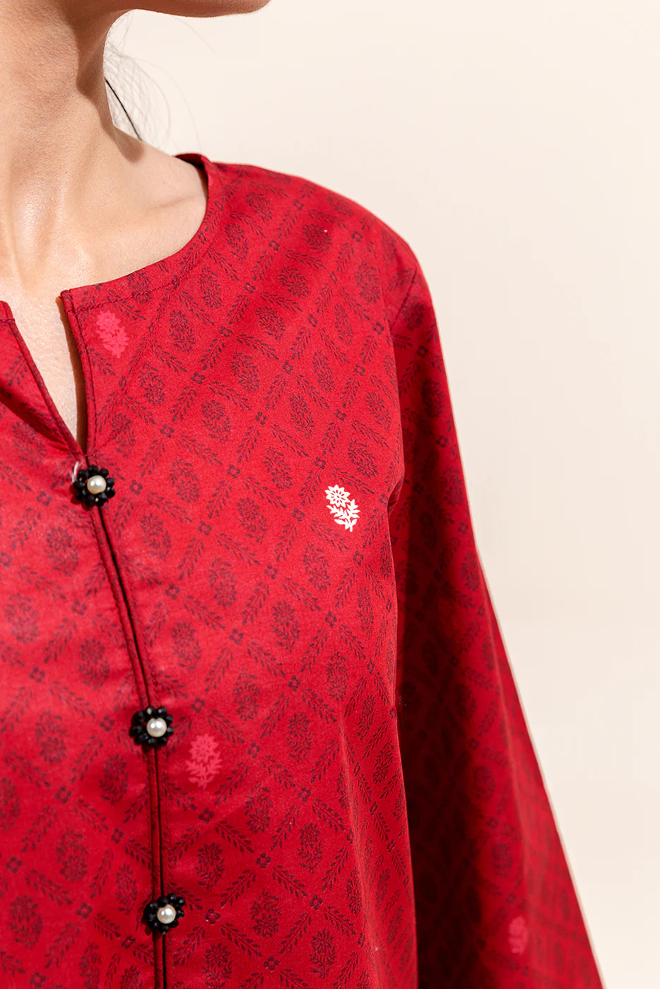 3 PIECE PRINTED LAWN SUIT-CRIMSON AURA (UNSTITCHED) - Image 5