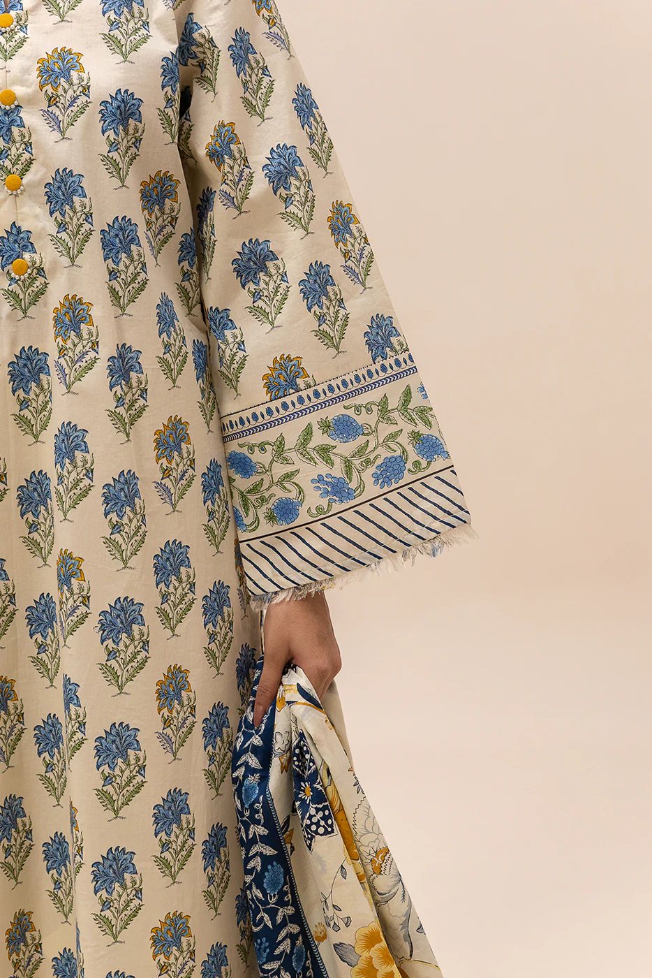 3 PIECE PRINTED LAWN SUIT-PEARL MUSE (UNSTITCHED) - Image 6