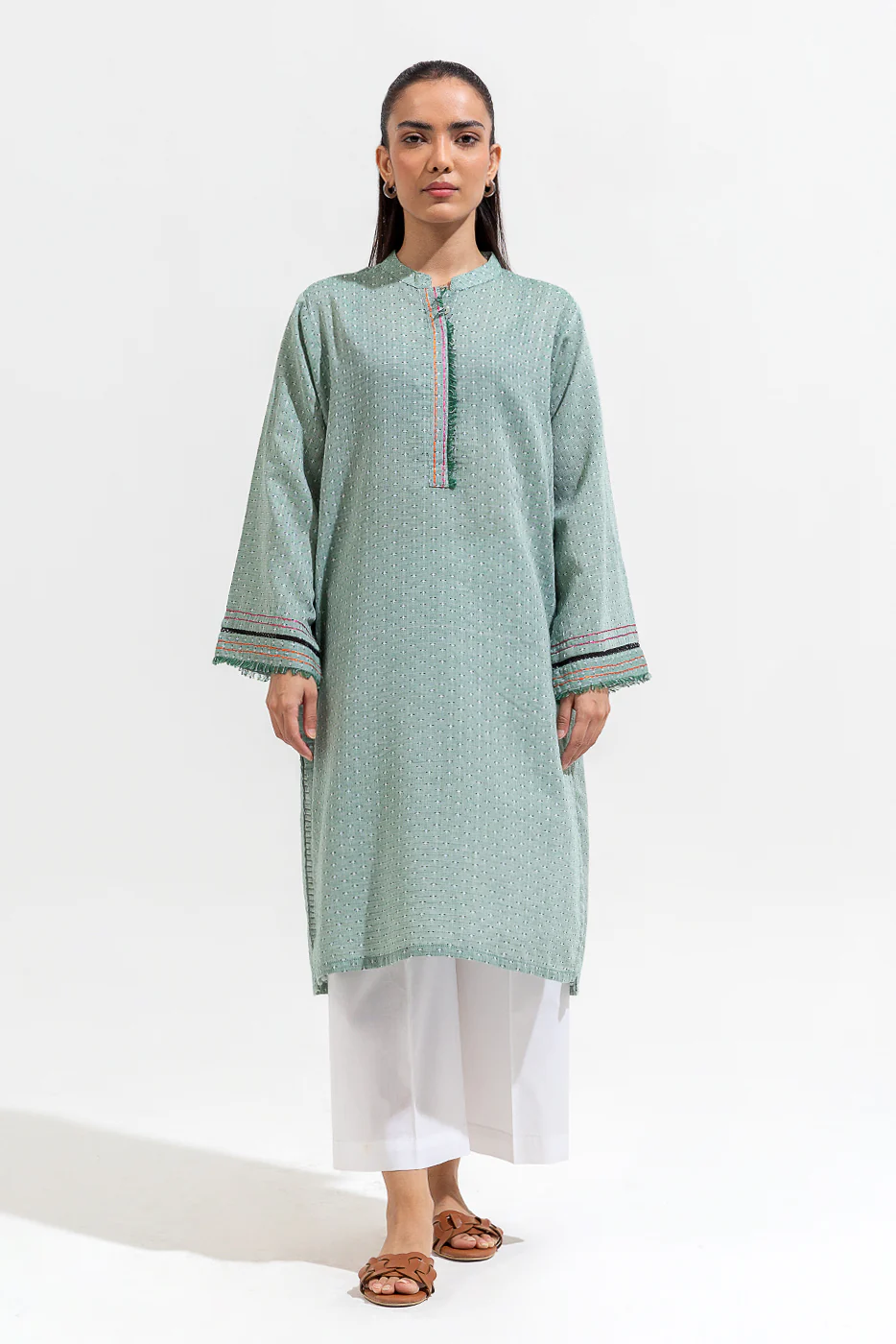BASIC YARN DYED SHIRT (PRET) - Image 2
