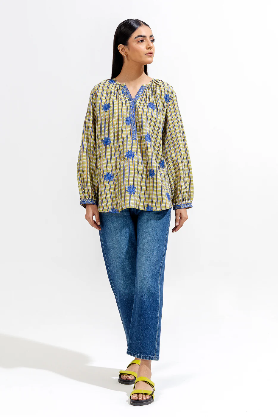 EMBROIDERED JACQUARD SHIRT (PRET) - Image 2