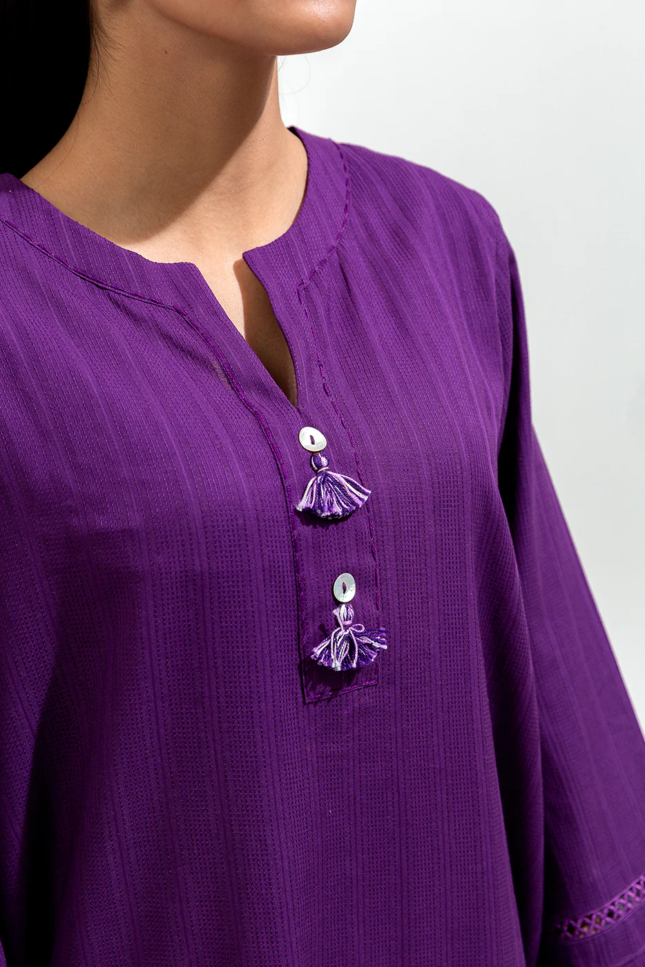 2 PIECE BASIC JACQUARD SUIT (PRET) - Image 4
