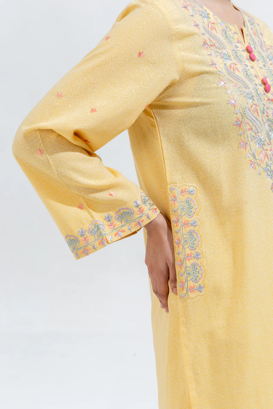 EMBROIDERED KARANDI SHIRT (PRET) - Image 5