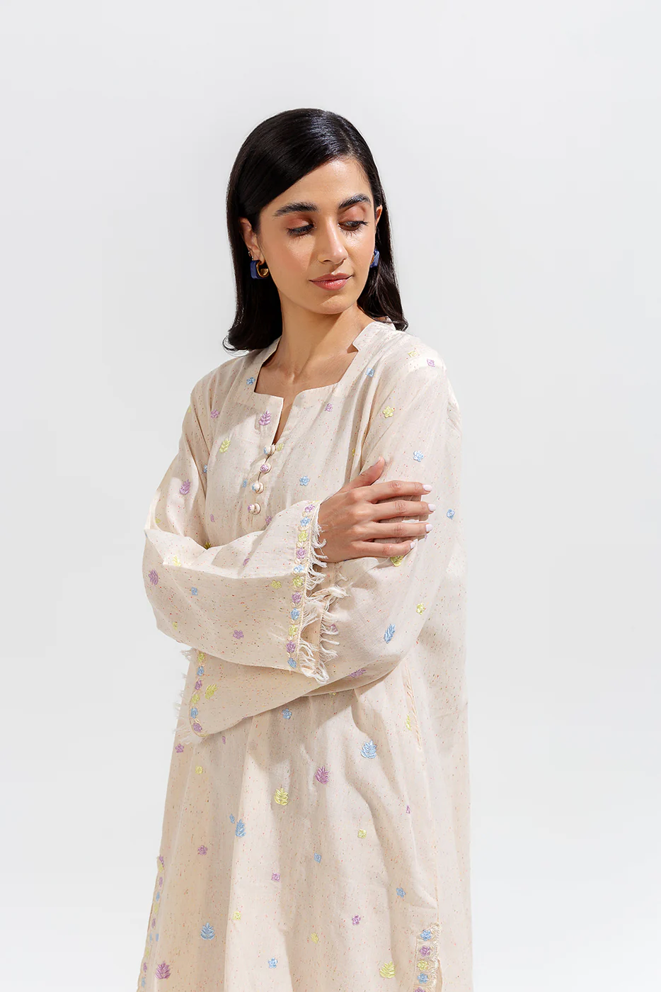 2 PIECE EMBROIDERED MULTI NAPS SUIT (PRET) - Image 2