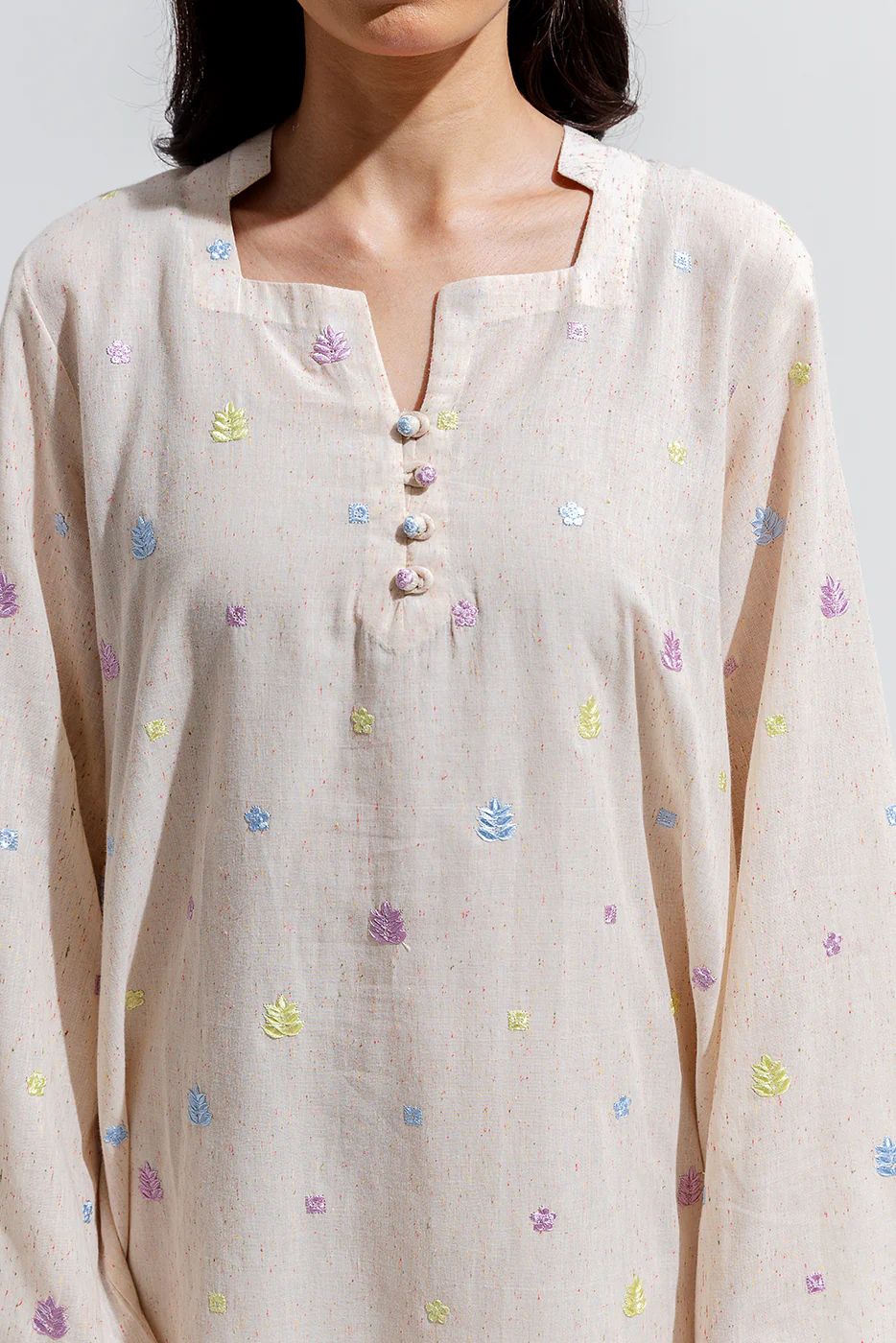 2 PIECE EMBROIDERED MULTI NAPS SUIT (PRET) - Image 5