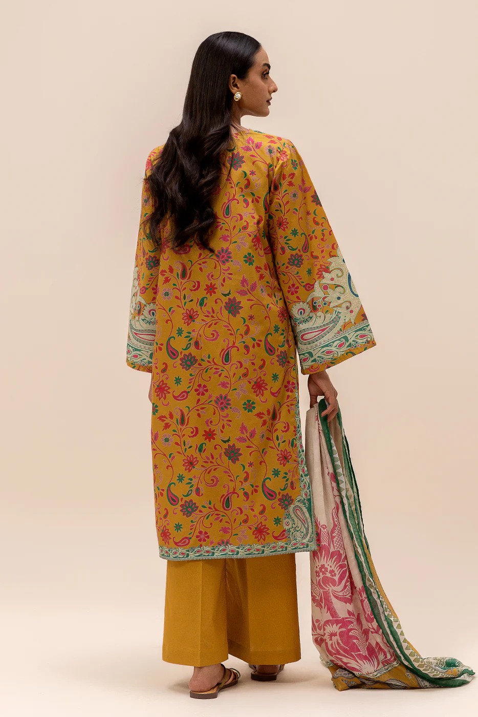 3 PIECE PRINTED LAWN SUIT-AMBER DUSK (UNSTITCHED) - Image 4