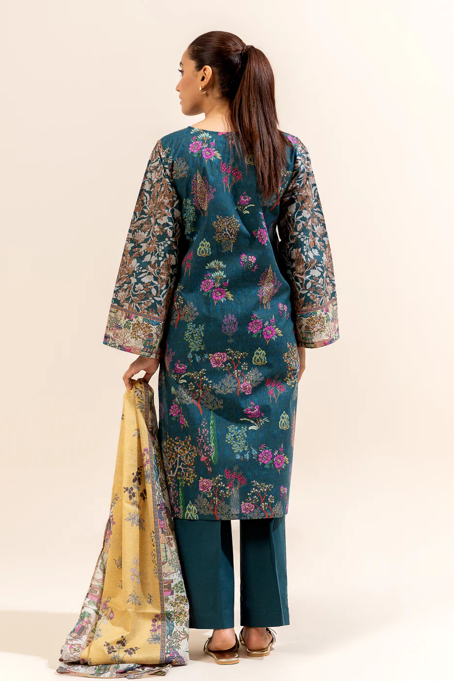 3 PIECE PRINTED LAWN SUIT-AEGEAN WEFT (UNSTITCHED) - Image 6