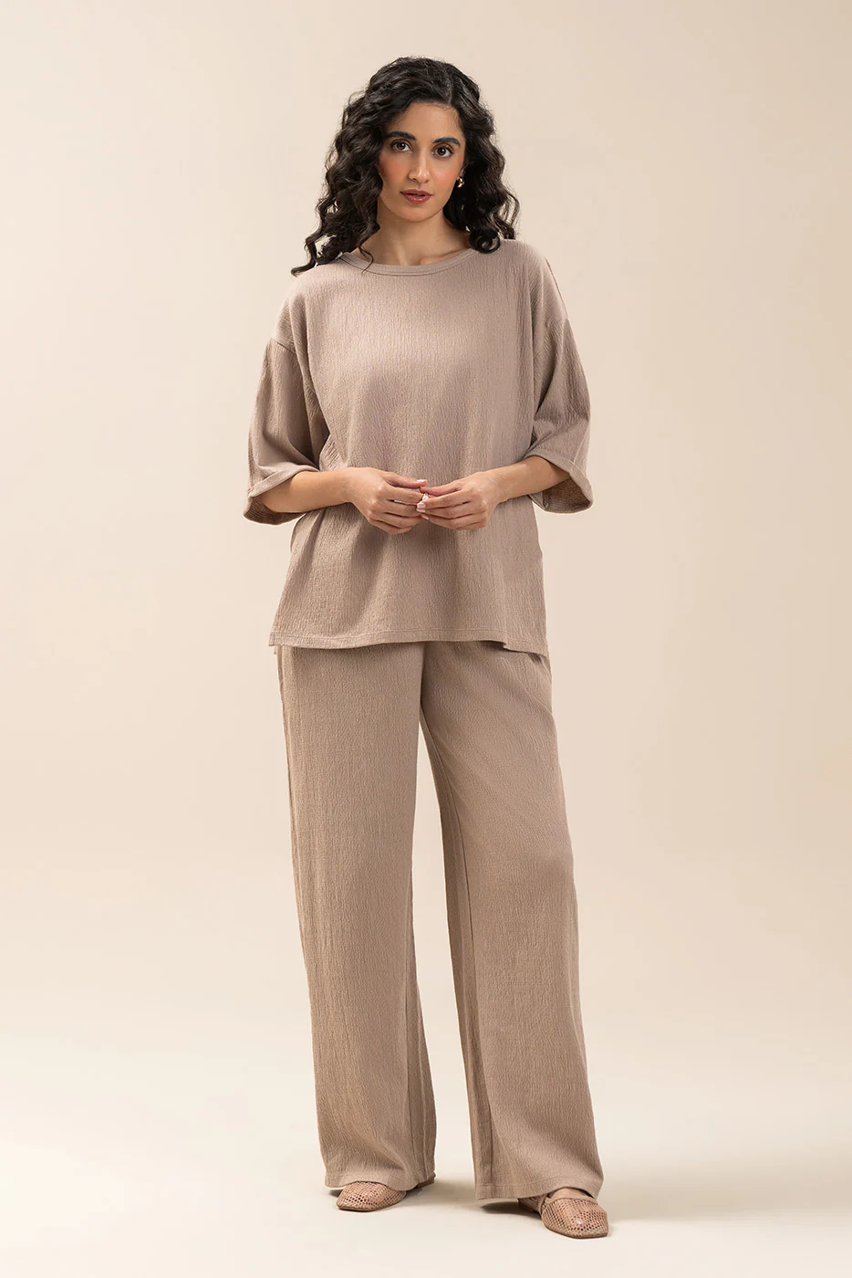 SEER SUCKER WIDE LEG TROUSER - Image 3