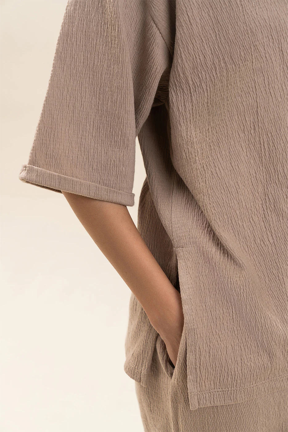 SEER SUCKER WIDE LEG TROUSER - Image 5