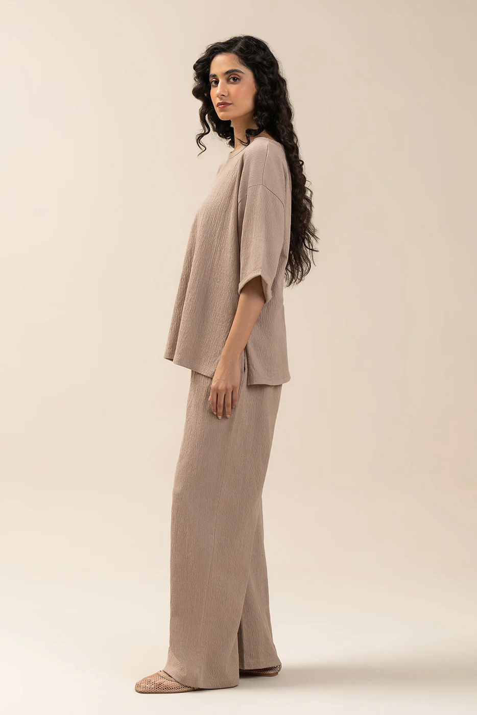 SEER SUCKER WIDE LEG TROUSER - Image 6