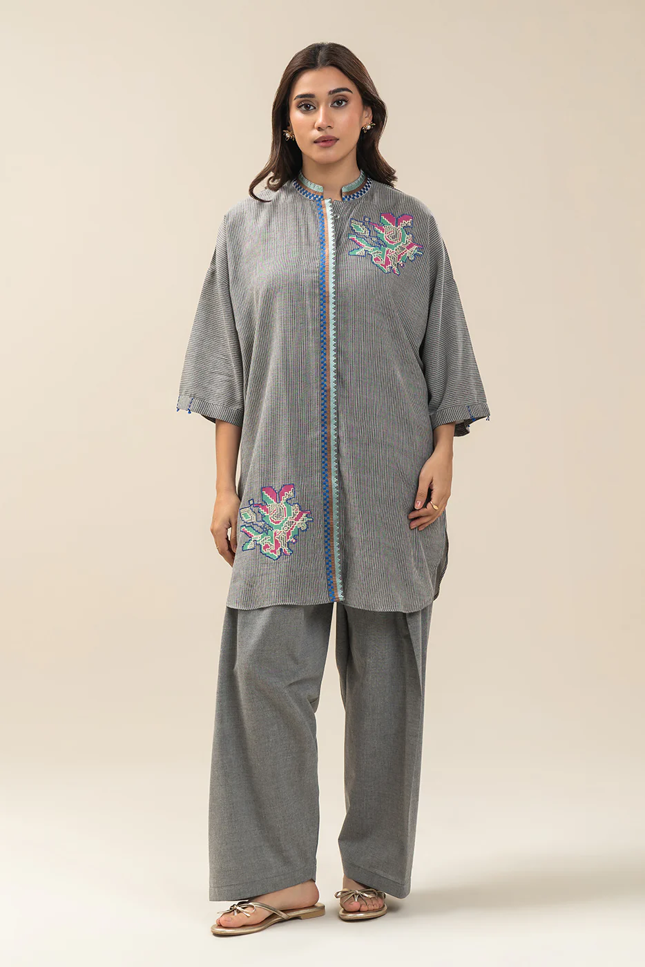 EMBROIDERED Dobby SHIRT (PRET) - Image 2