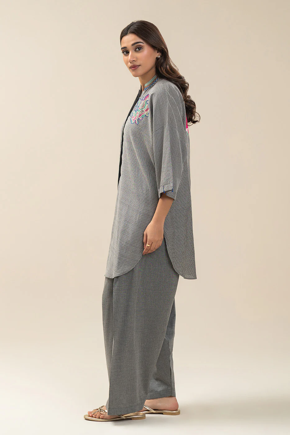 EMBROIDERED Dobby SHIRT (PRET) - Image 3