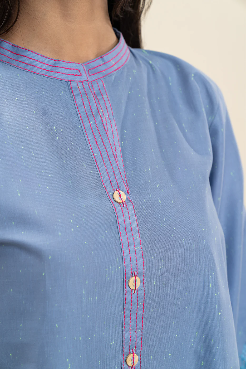 EMBROIDERED NEON NEPS SHIRT (PRET) - Image 4