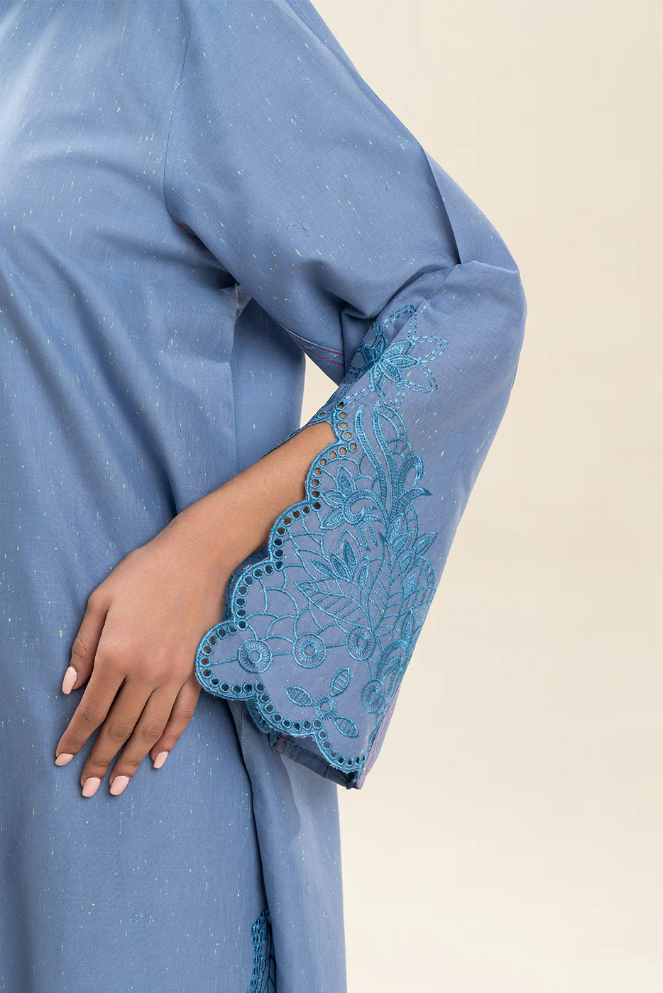 EMBROIDERED NEON NEPS SHIRT (PRET) - Image 5