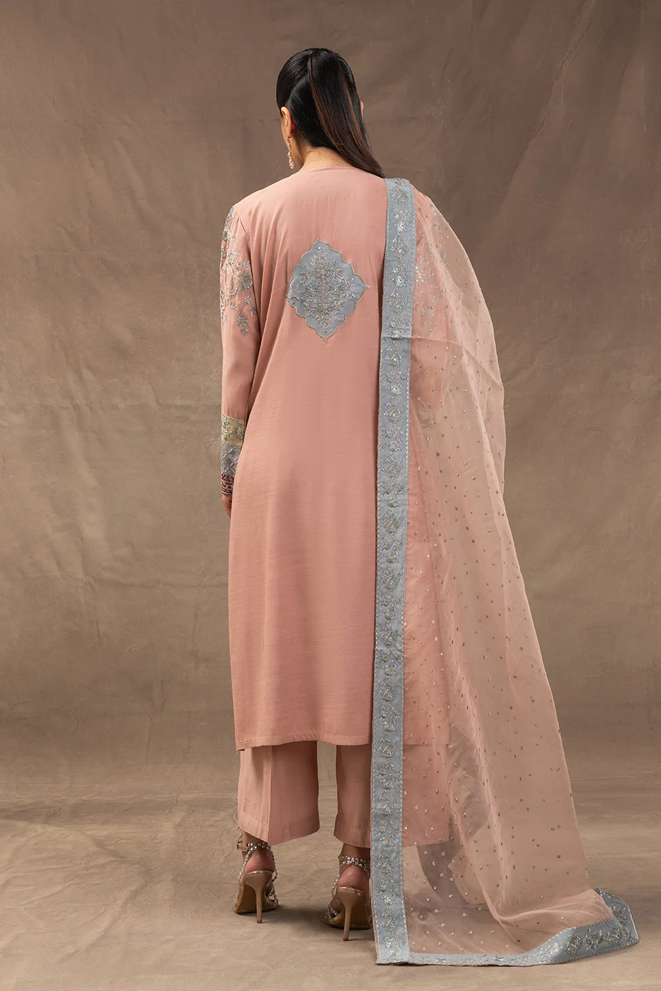 EMBROIDERED RAW SILK SHIRT (LUXURY PRET) - Image 2