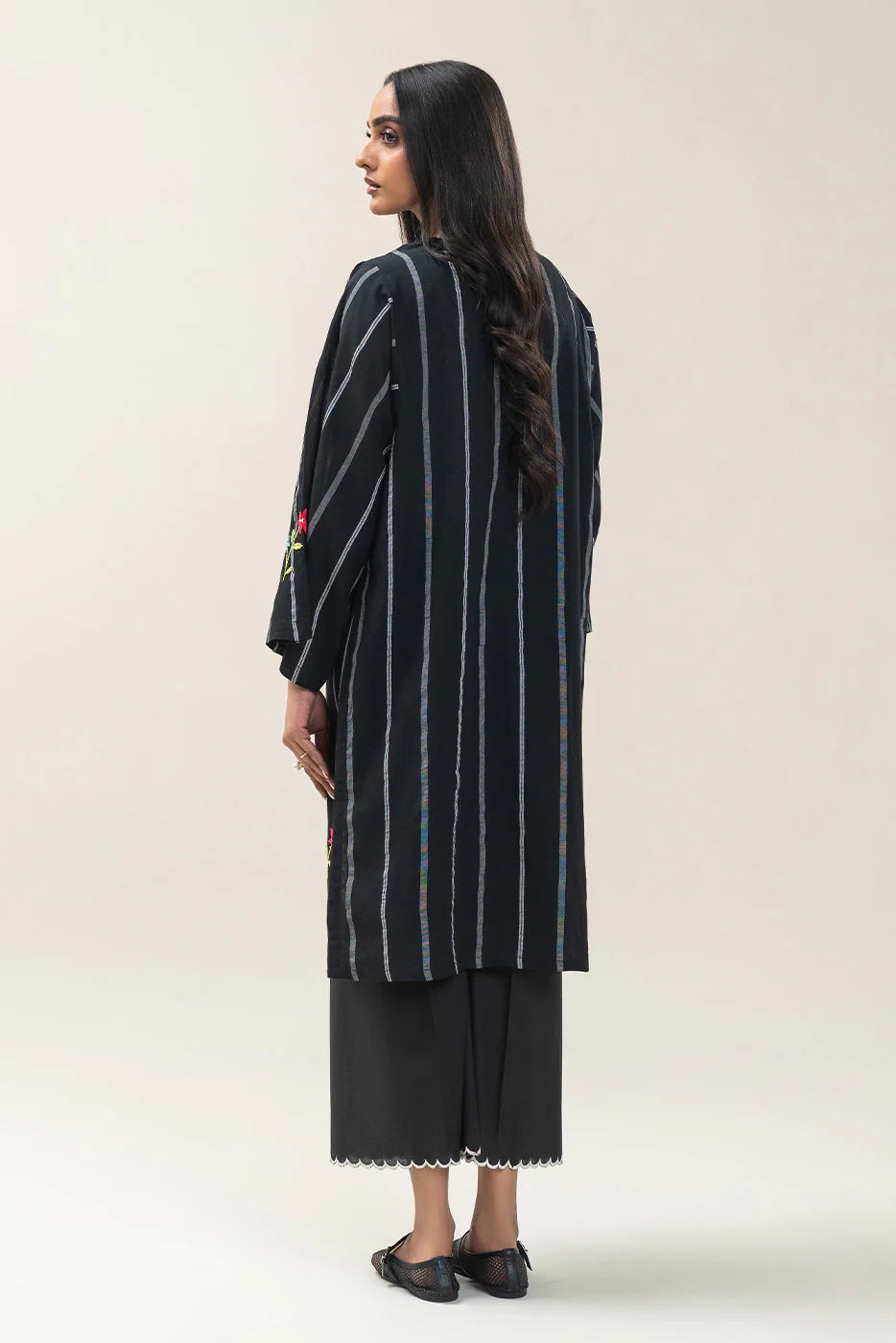 EMBROIDERED YARN DYED SHIRT (PRET) - Image 6