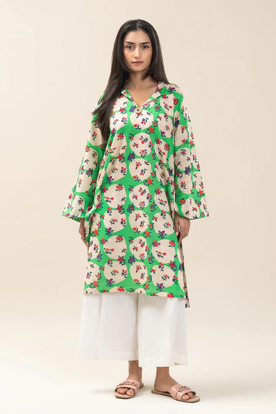PRINTED DORIA LAWN SHIRT (PRET) - Image 2