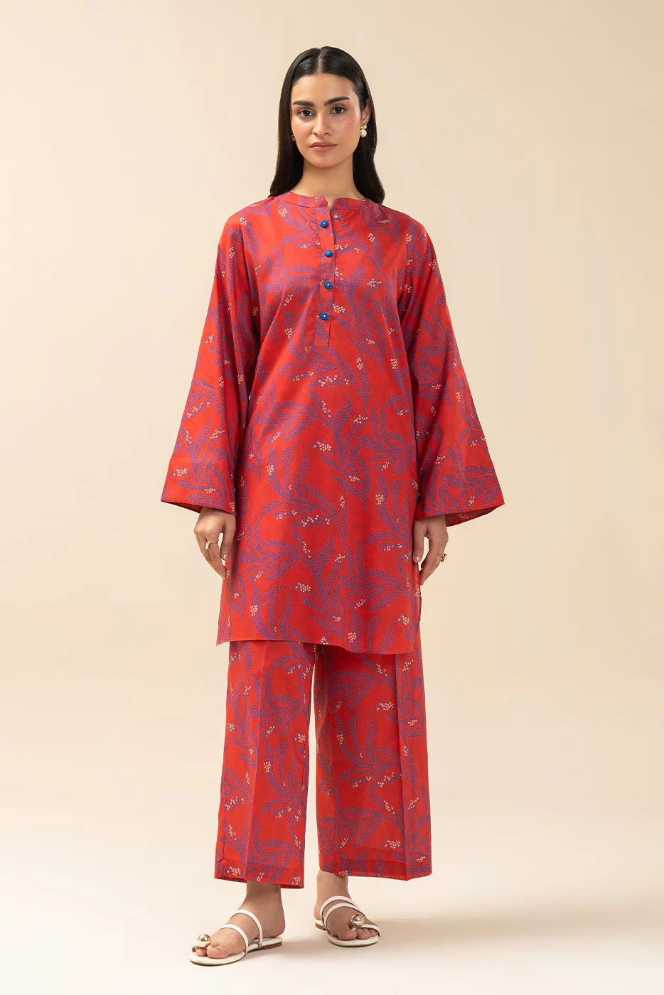 2 PIECE PRINTED LAWN SUIT (PRET) - Image 2