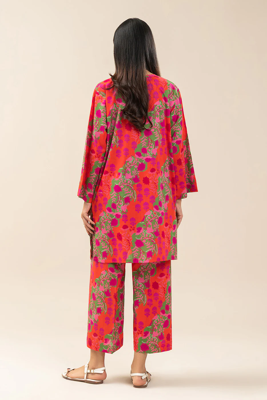2 PIECE PRINTED TWO WAY SLUB SUIT (PRET) - Image 3