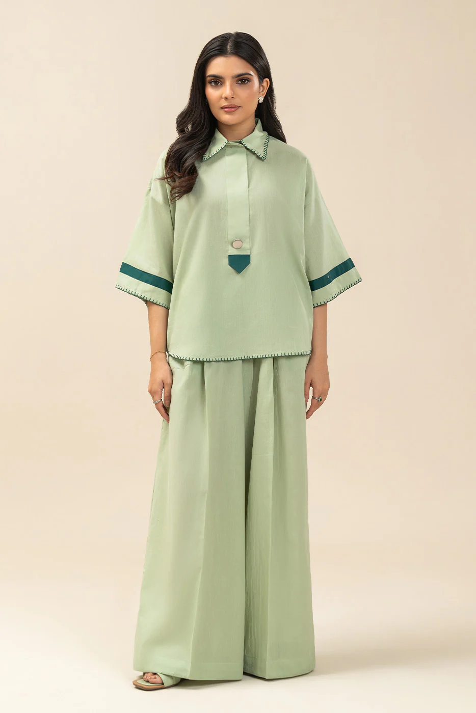 BASIC YARN DYED CO-ORD SET (FLOW) - Image 2