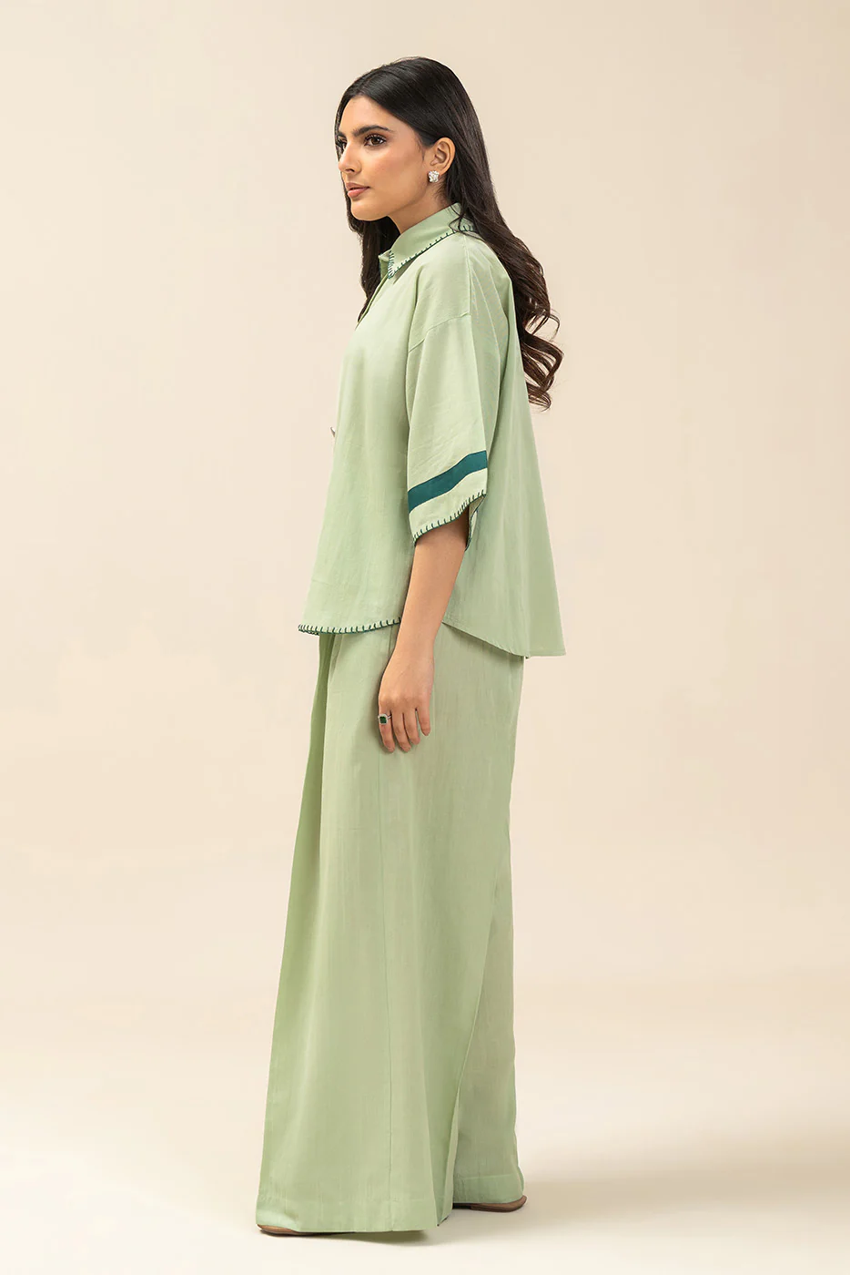 BASIC YARN DYED CO-ORD SET (FLOW) - Image 3