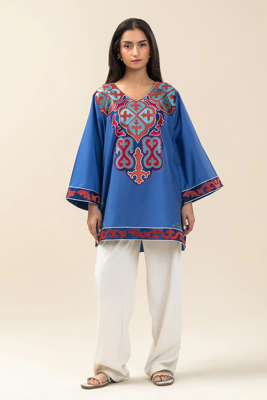 EMBROIDERED COTTON TOP (FLOW) - Image 2