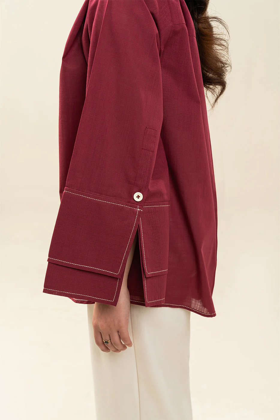 SOLID BUTTON DOWN TOP - Image 4