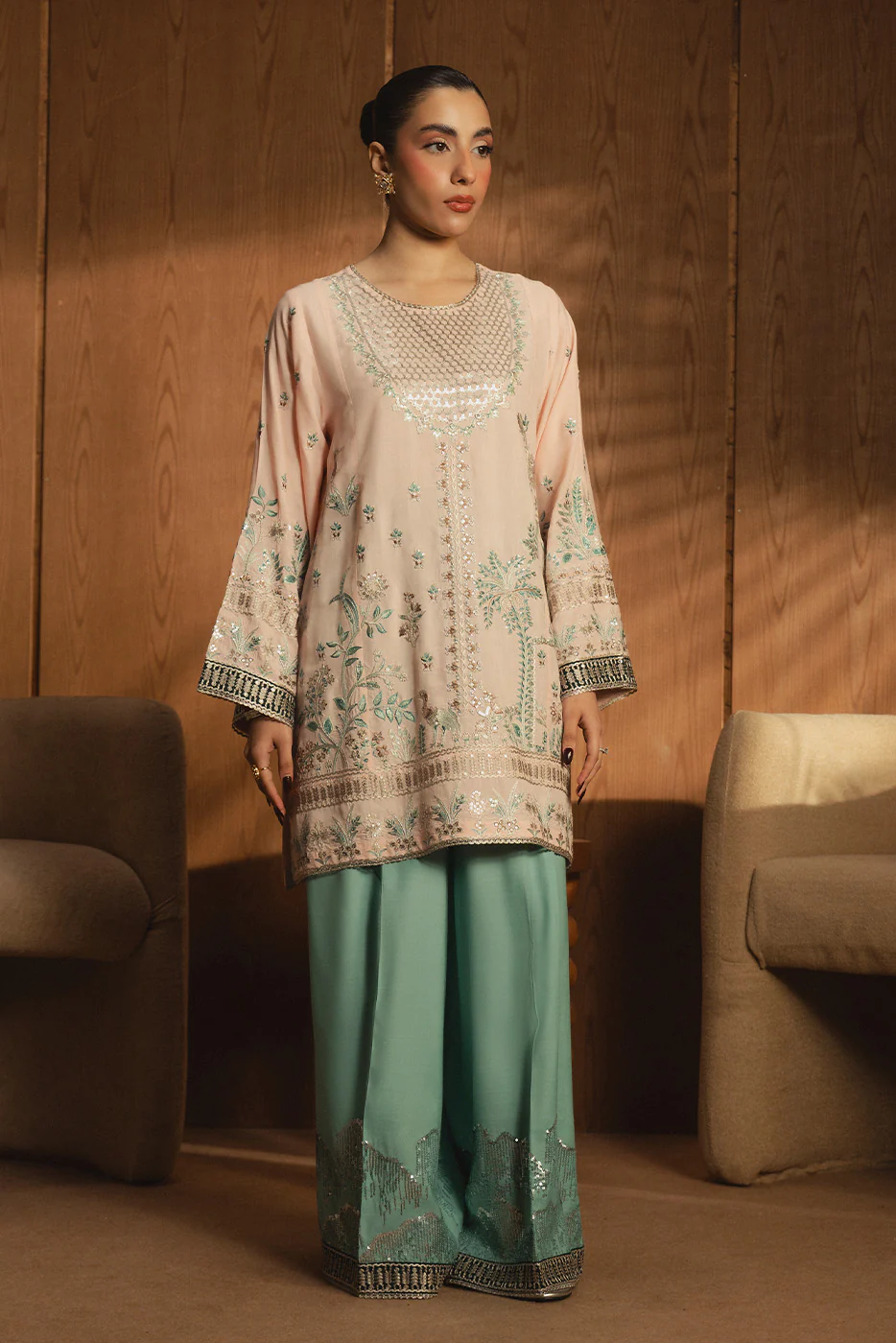 EMBROIDERED RAW SILK SHIRT (LUXURY-PRET) - Image 4
