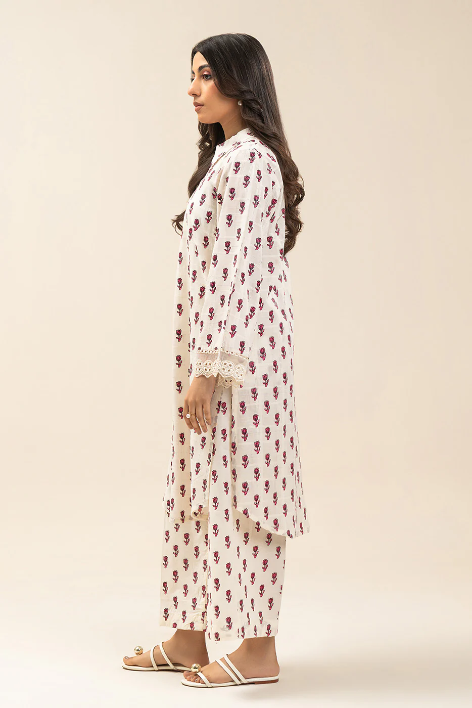 2 PIECE EMBROIDERED DORIA SUIT (PRET) - Image 3