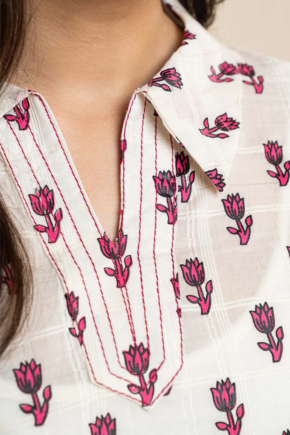 2 PIECE EMBROIDERED DORIA SUIT (PRET) - Image 5