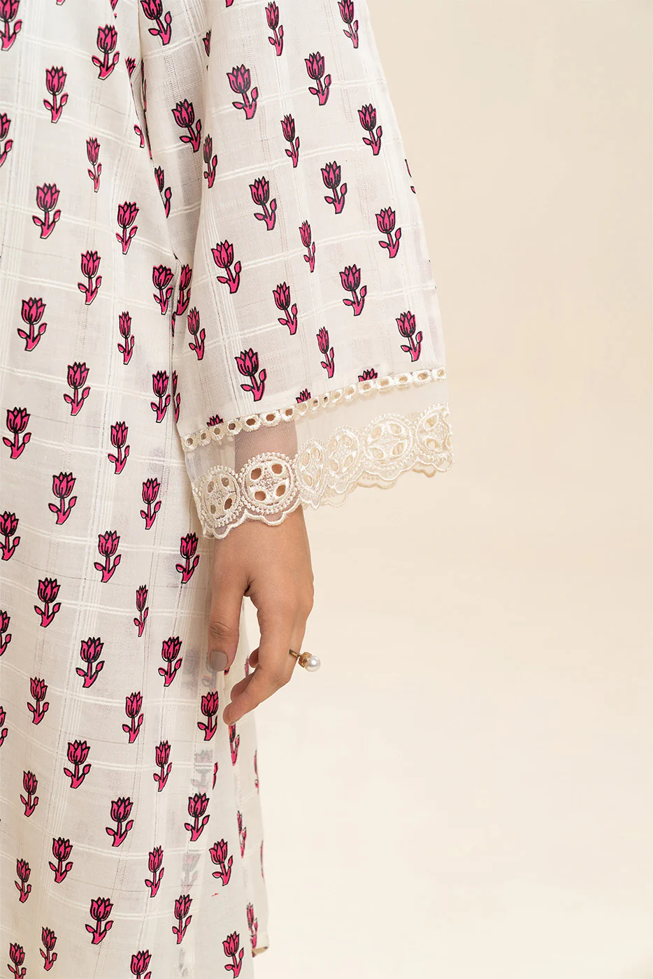 2 PIECE EMBROIDERED DORIA SUIT (PRET) - Image 6