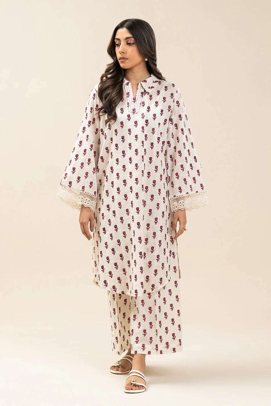EMBROIDERED DORIA SHIRT (PRET) - Image 2