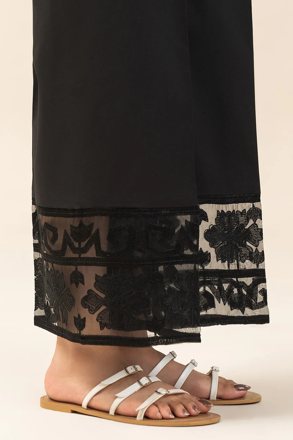 EMBROIDERED STRAIGHT PANTS - Image 2