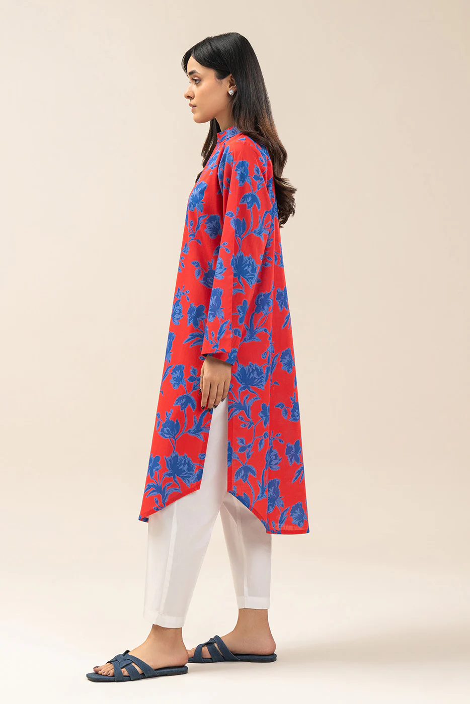 PRINTED TWO WAY SLUB SHIRT (PRET) - Image 4
