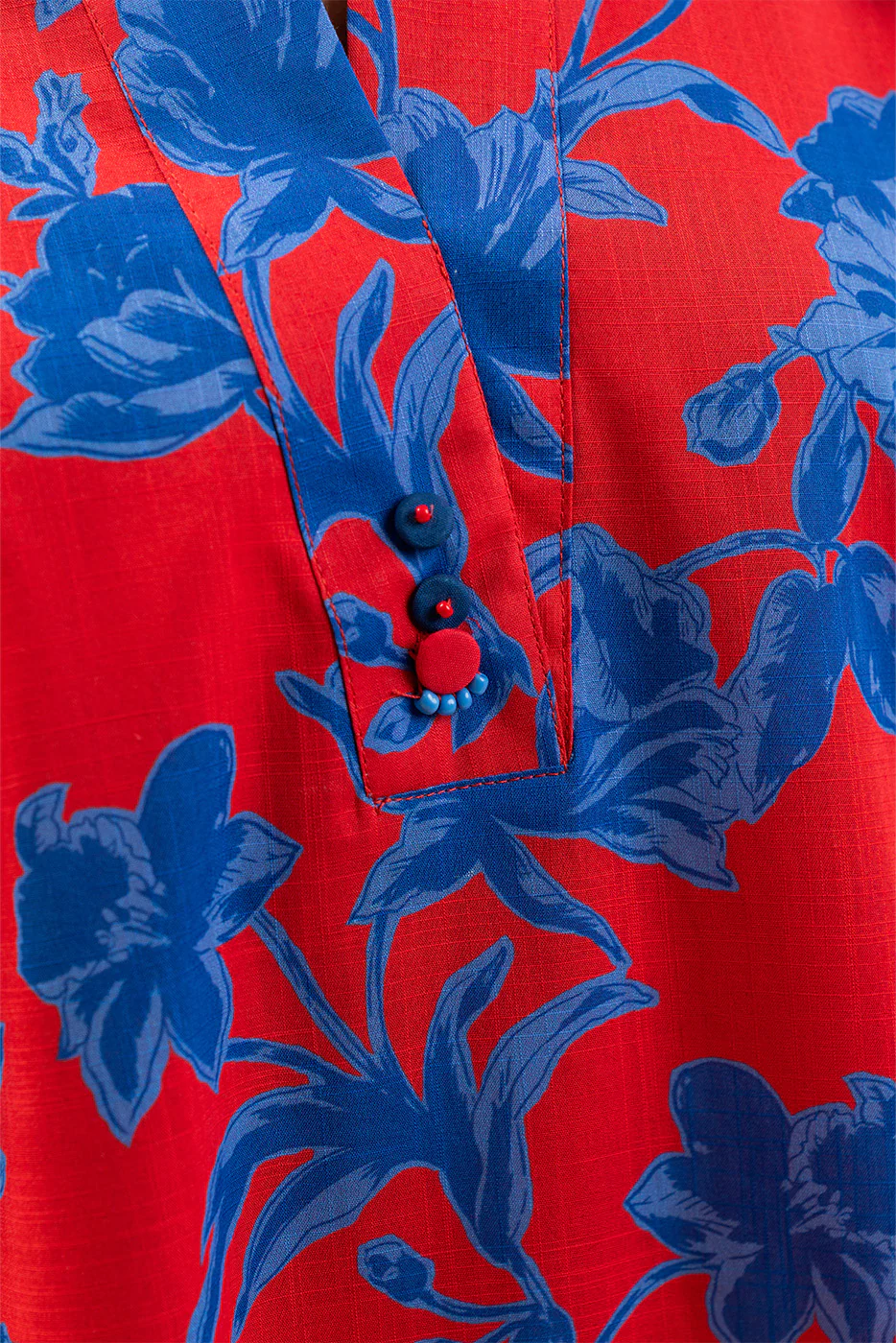 PRINTED TWO WAY SLUB SHIRT (PRET) - Image 5