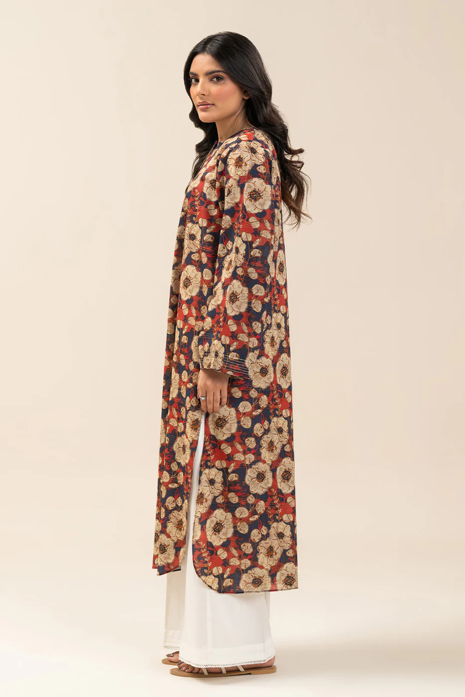 PRINTED LUREX LAWN SHIRT (PRET) - Image 4
