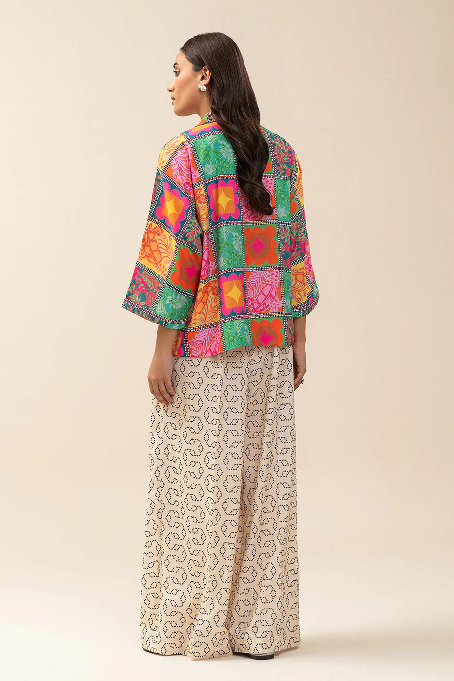 2 PIECE PRINTED SILK CO-ORD SET (FLOW) - Image 3