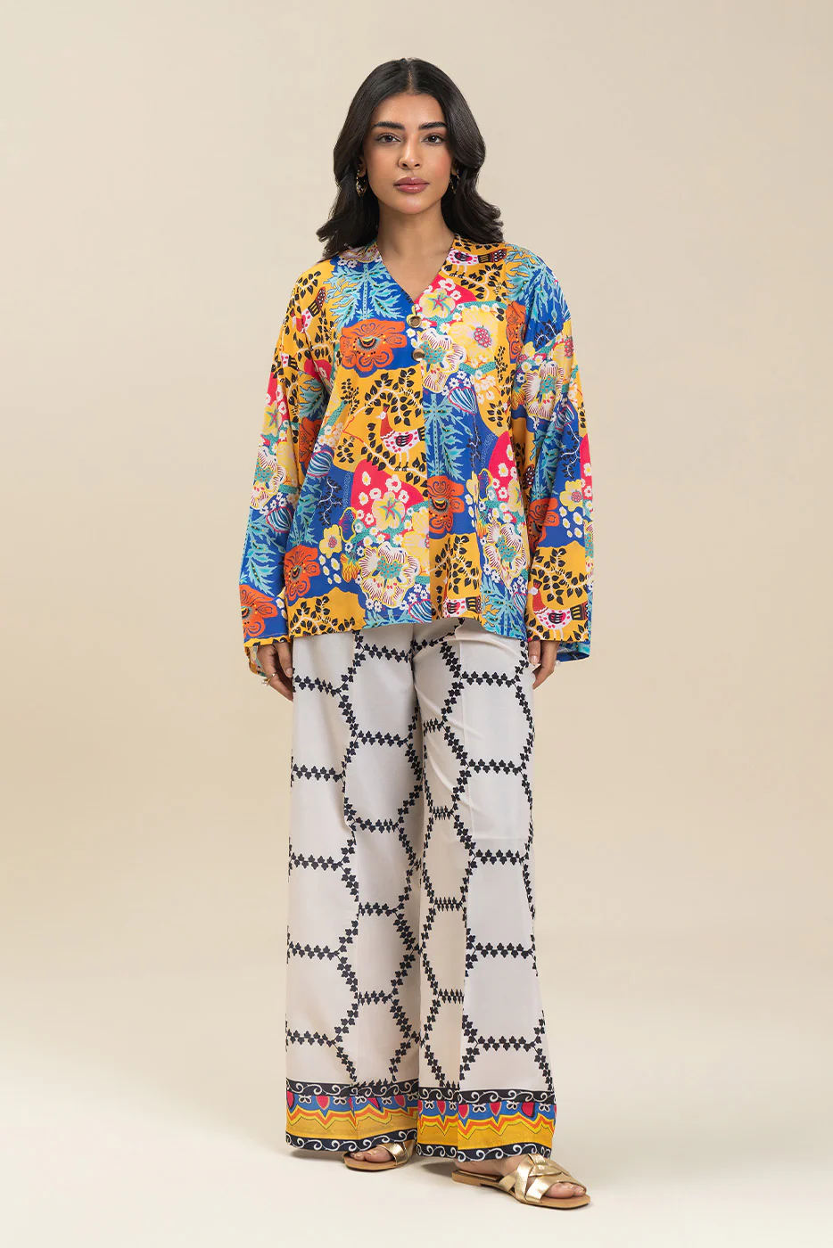 2 PIECE PRINTED POLY CO-ORD SET (FLOW) - Image 2