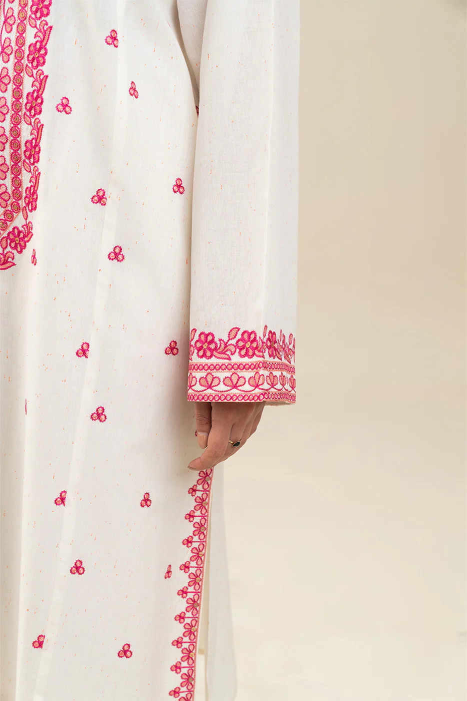 2 PIECE EMBROIDERED NEON NEPS SUIT (PRET) - Image 3