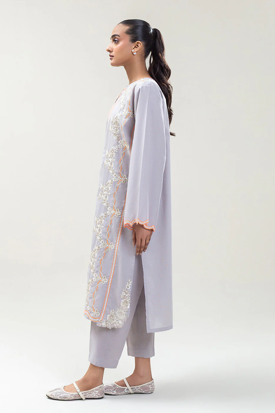 2 PIECE EMBROIDERED NEON NEPS SUIT (PRET) - Image 2
