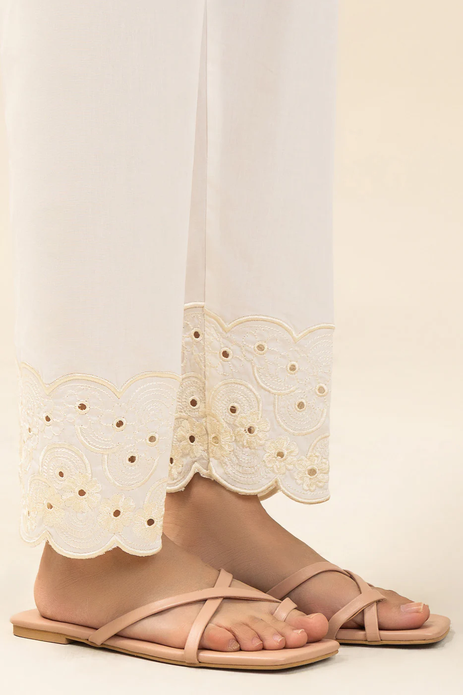 EMBROIDERED STRAIGHT PANTS - Image 2