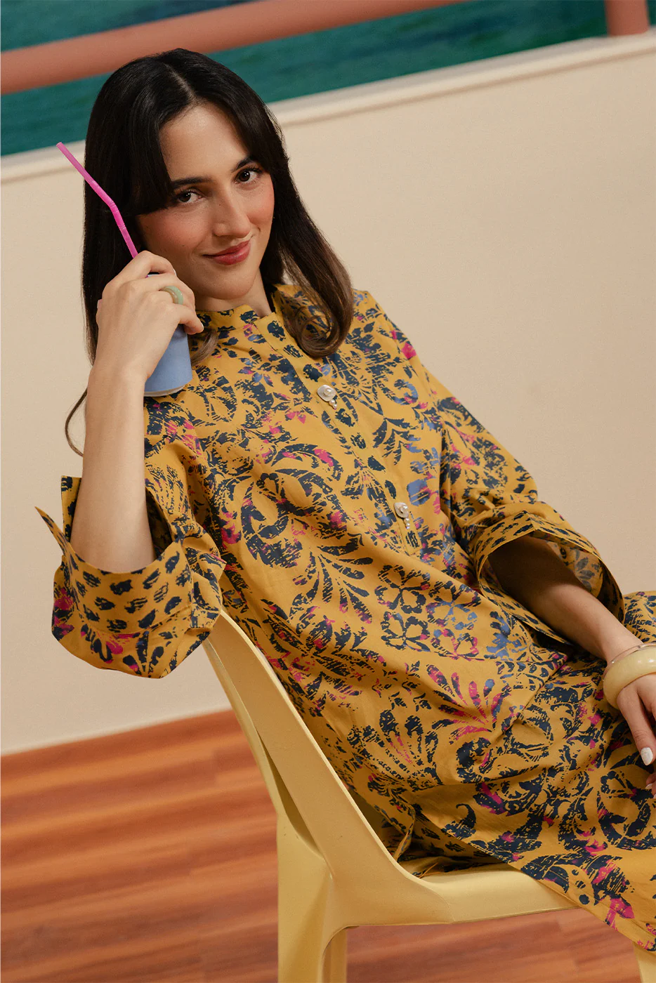 2 PIECE PRINTED LAWN SUIT (PRET) - Image 2